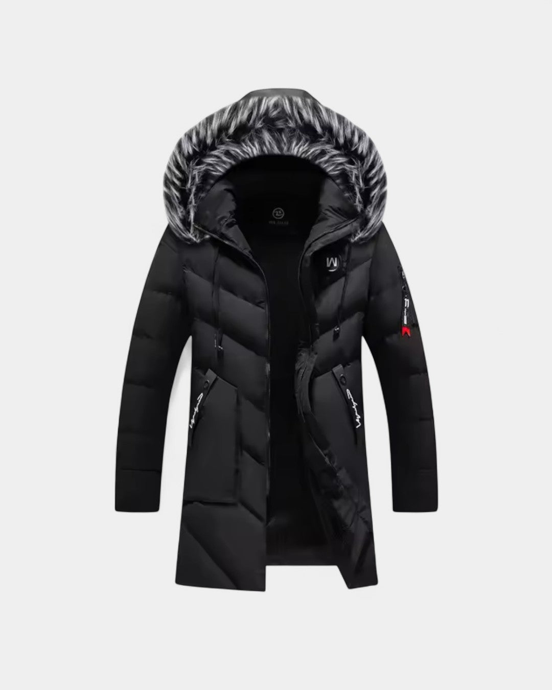 Valmont Insulated Black Hooded Parka - Black
