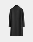 Regency Double-Breasted City Overcoat - Black