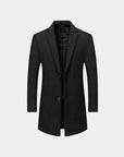 Montclair Wool Blend Formal Overcoat - Black