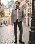 Renard Structured Zip Utility Jacket - Gray