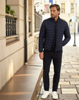 Marclain Lightweight Quilted Puffer Jacket - Navy