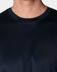 Mercerized Cotton T-Shirt – Dark Blue
