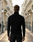 Marceau Textured Lightweight Knit Pullover - Black