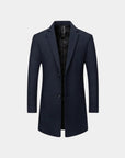 Montclair Wool Blend Formal Overcoat - Navy