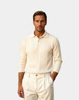 Old Money Retro Solid Knit Sweater - Beige