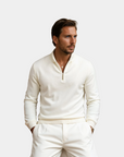 Old Money Classic Knitwear Pullover - White