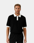 Riviera Heritage Relaxed Fit Polo - Black