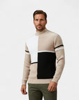 Mason Colorblock Relaxed Fit Sweater - Beige