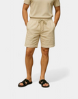 Old Money Natural Linen Drawstring Shorts - Beige