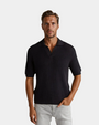 Crochet Texture Relaxed Fit Polo