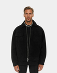 Renard Structured Zip Utility Jacket - Black