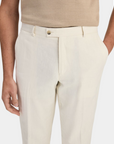 Riviera Linen & Cotton Tailored Trousers - White