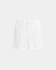 Old Money White Linen Tailored Shorts