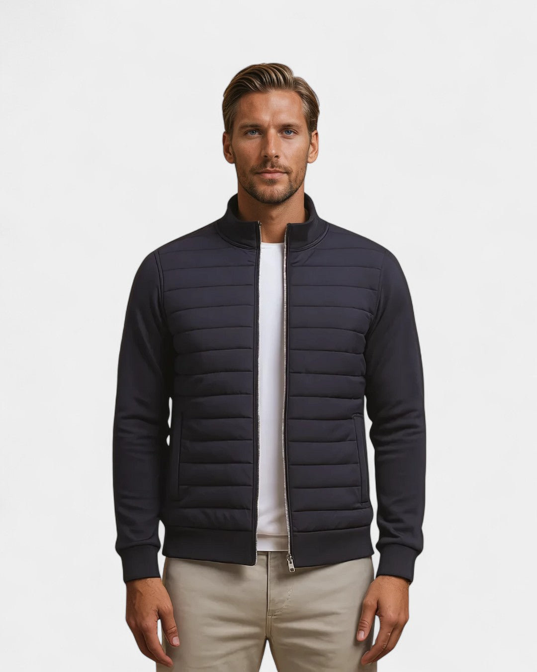 Valais Modern Insulated Winter Jacket - Navy
