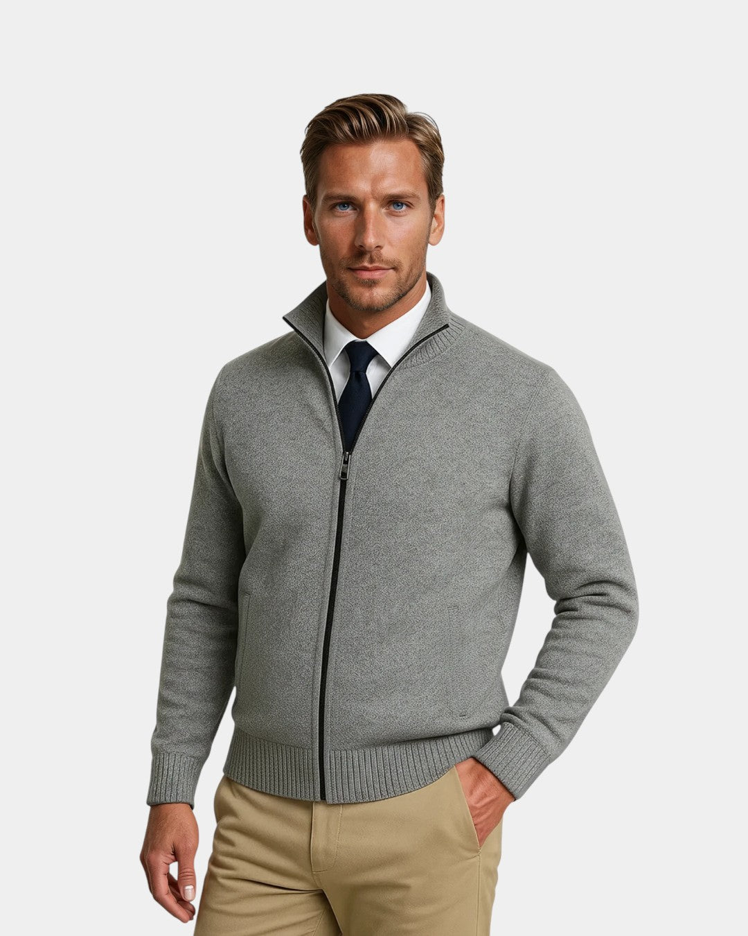 Milan Full-Zip Everyday Winter Vest Light Gray – Célvare