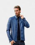 Montréux Structured Biker Jacket - Blue
