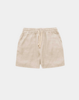 Old Money Natural Linen Drawstring Shorts - Beige