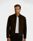Milan Structured Everyday Suede-Look Jacket - Black