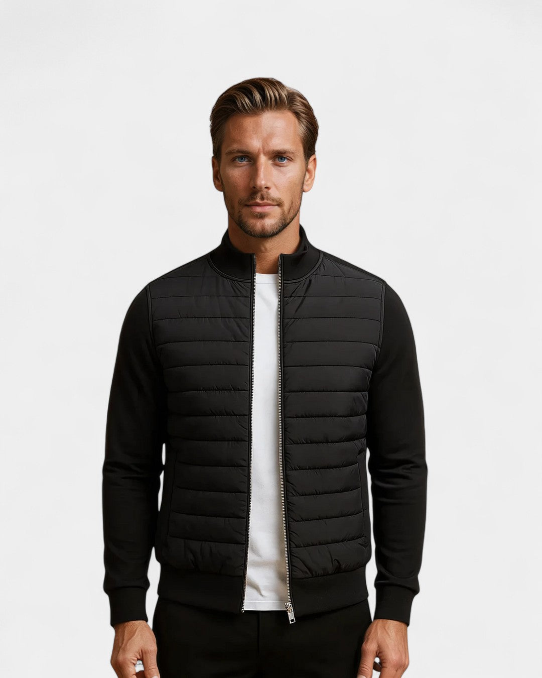 Valais Modern Insulated Winter Jacket - Black