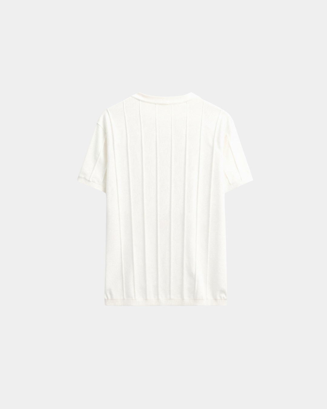 Old Money Striped Crew Neck T-Shirt - White
