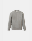 Men’s Premium O-Neck Ribbed Pullover - Gray
