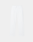 Monaco Cotton Spandex Drawstring Trousers - White