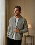 Refined Everyday Knit Cardigan - Gray