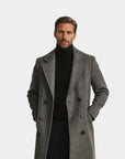 Regency Double-Breasted City Overcoat - Gray