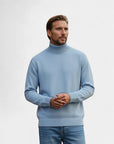Marceau Textured Lightweight Knit Pullover - Blue