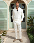 Old Money Classic Knitwear Pullover - White