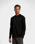 Mercerised Slim Fit Longsleeve Tee - Black