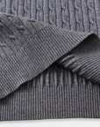 The Old Money Quarter Zip Knit - Gray