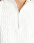 Quiet Luxury Cable Quarter-Zip Sweater