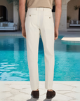 Riviera Linen & Cotton Tailored Trousers - White