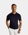 V-Collar Essential Polo Shirt - Black