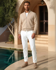 Smart Tailored Regular Fit Chino Ankle Pants - White