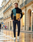 Mason Colorblock Relaxed Fit Sweater - Black