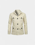 Heritage Linen-Blend Hunting Short Coat - Beige