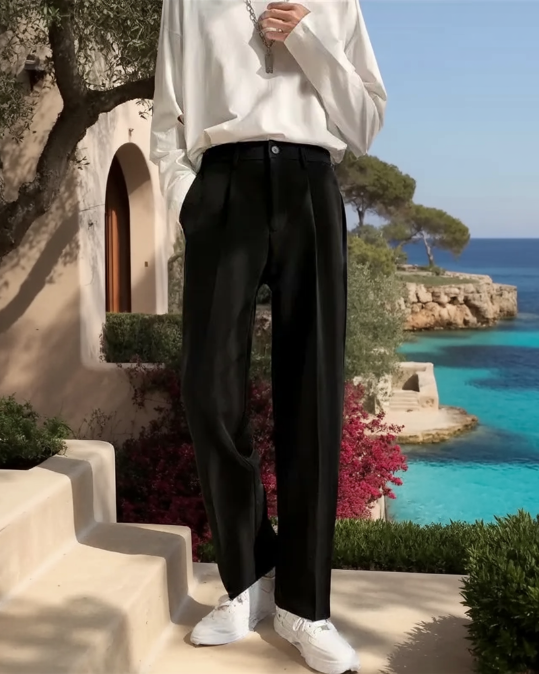 Relaxed Fit Valmont Chino Pants - Black