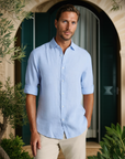 Linen Soft-Wash Classic Shirt - Light Blue