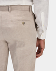 Riviera Linen & Cotton Tailored Trousers - Sand