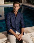 Linen Soft-Wash Classic Shirt - Navy
