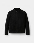 Milan Structured Everyday Suede-Look Jacket - Black
