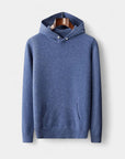 Vaudet Wool Pullover Hoodie for Men - Blue