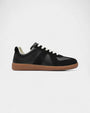 Leather Low-Top Sneaker - Black