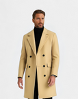 Regency Double-Breasted City Overcoat - Camel