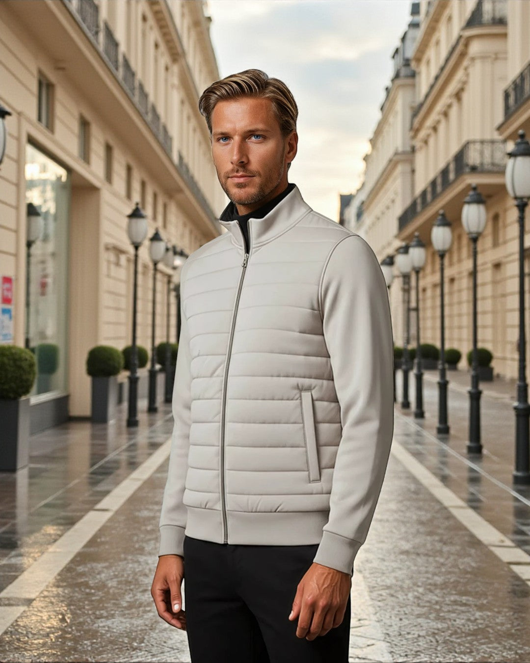 Valais Modern Insulated Winter Jacket - Gray