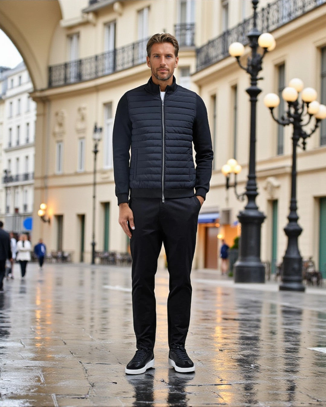 Valais Modern Insulated Winter Jacket - Black