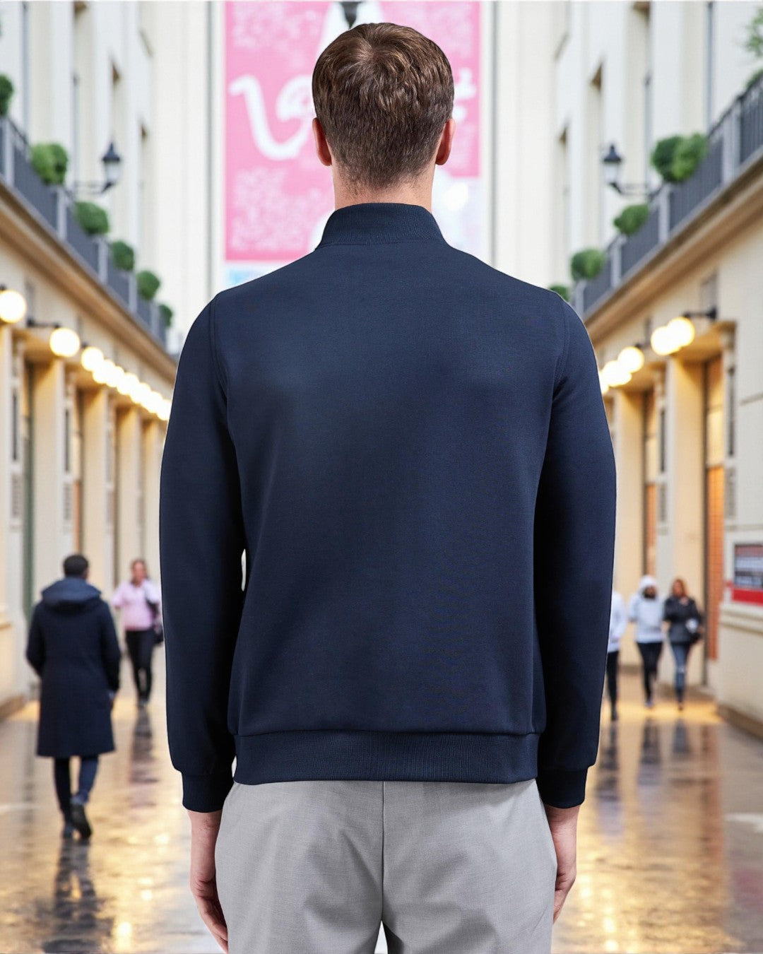 Valais Modern Insulated Winter Jacket - Navy