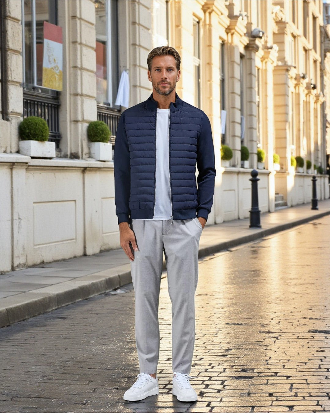 Valais Modern Insulated Winter Jacket - Navy